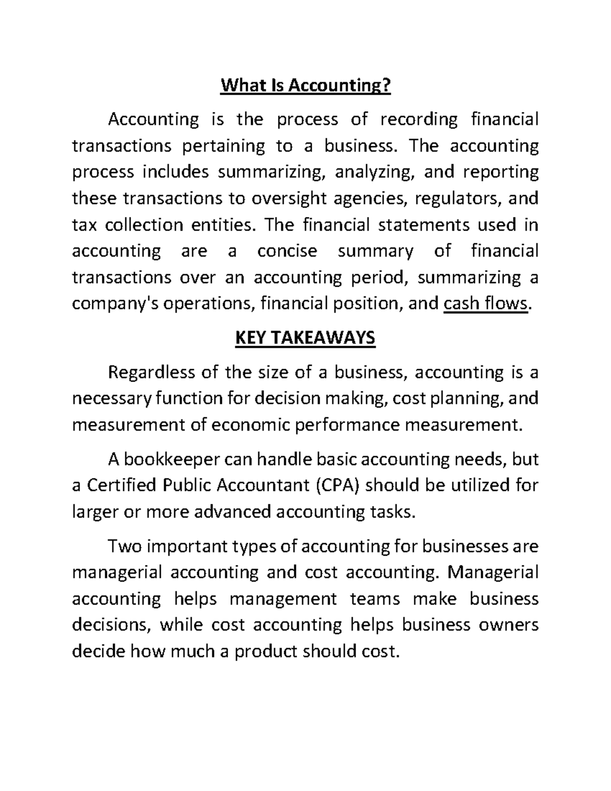 What Is Accounting What Is Accounting? Accounting is the process of
