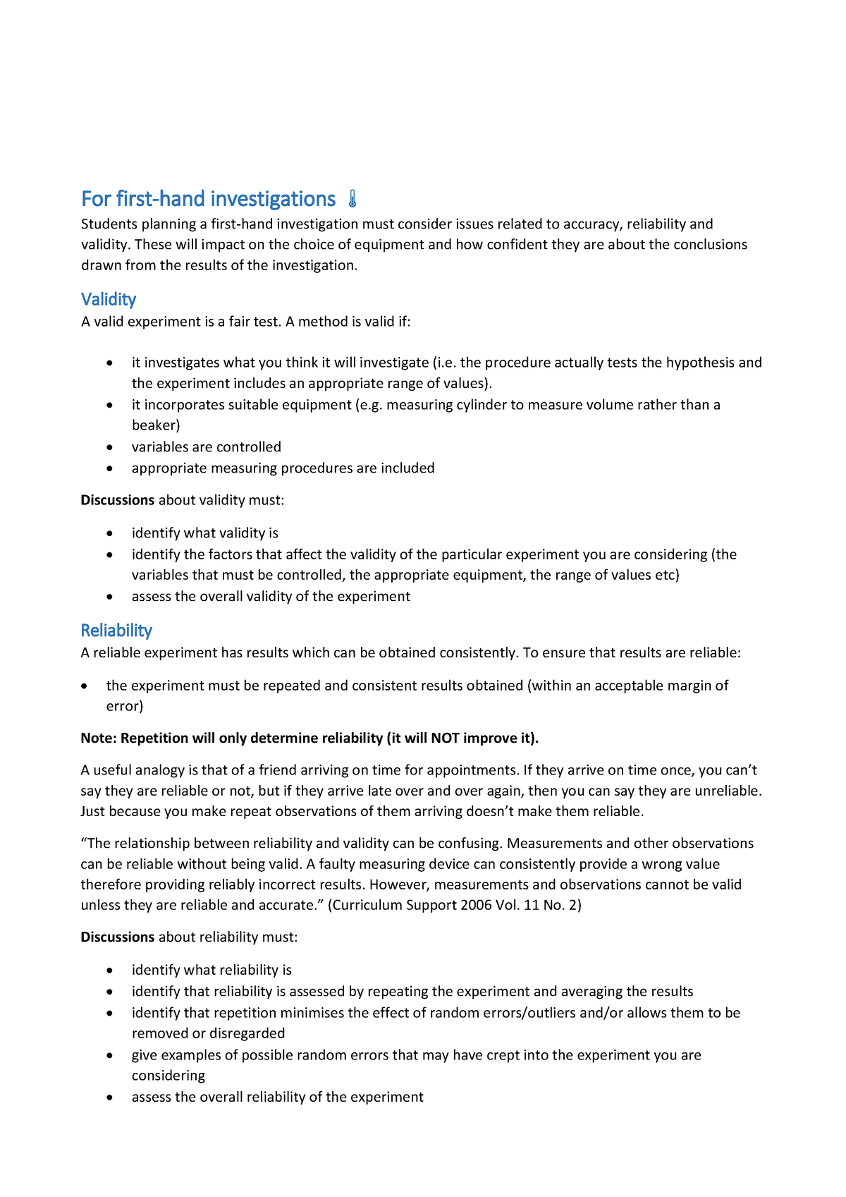 notes-on-accuracy-validity-and-reliability-for-first-hand