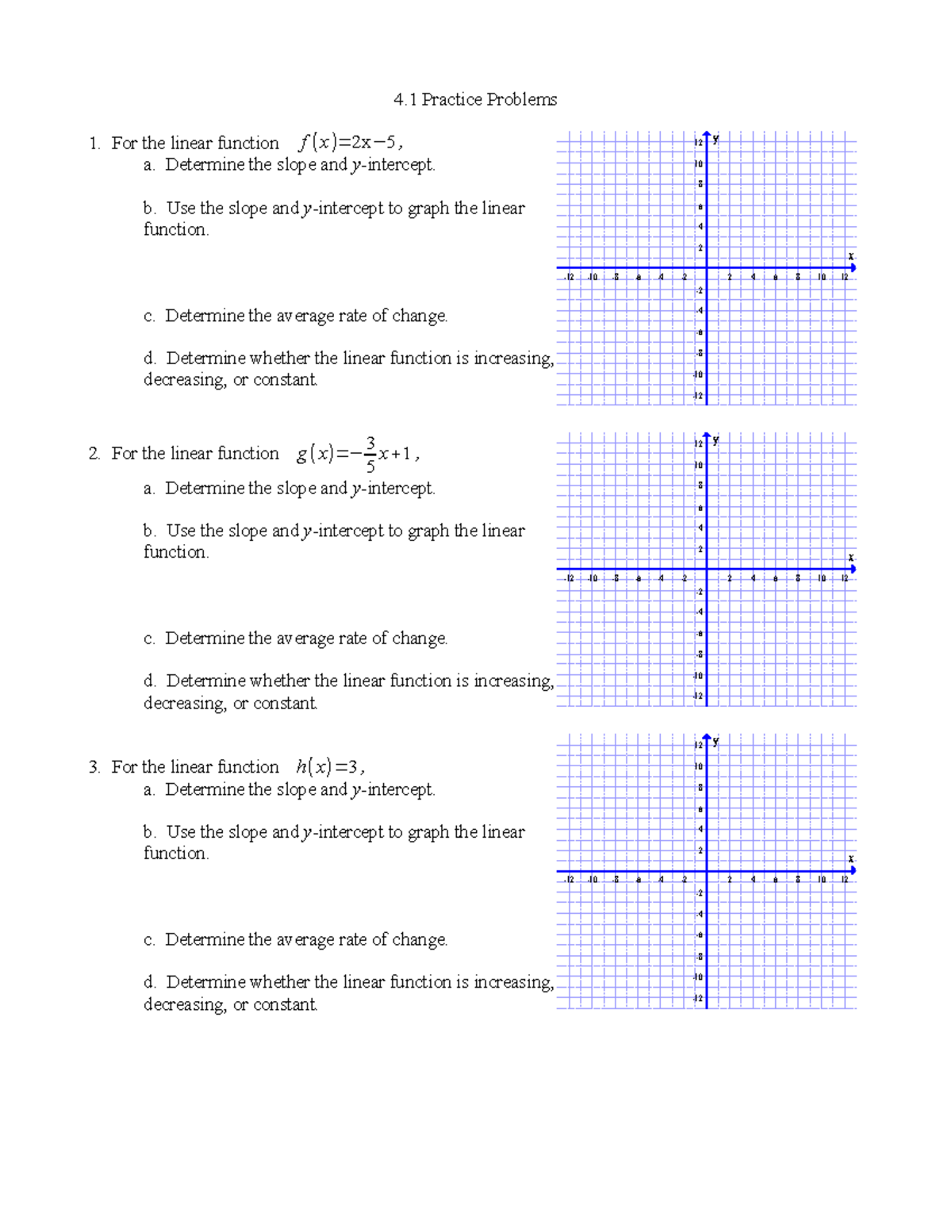 MAT117-4 1-Practice-Problems - 4 Practice Problems For the linear ...