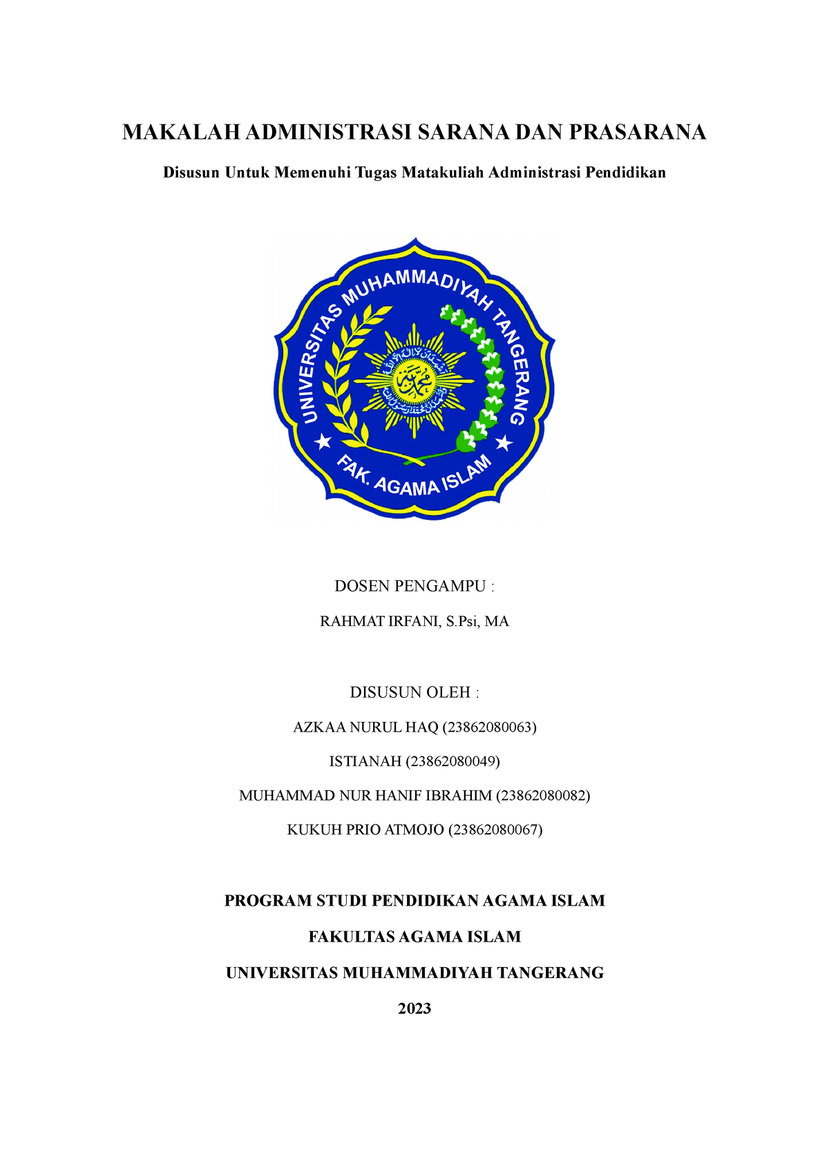 Makalah Administrasi Sarana DAN Prasarana Kel 7 Revisi - MAKALAH ...