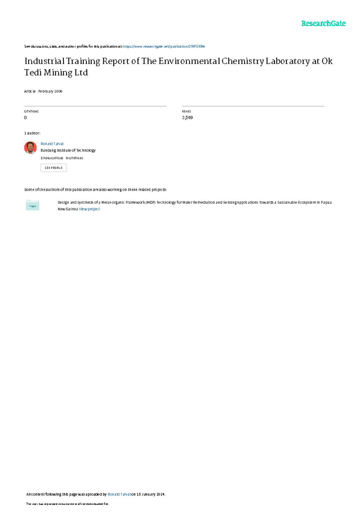 Industrial Training Report OTML See discussions, stats, and author