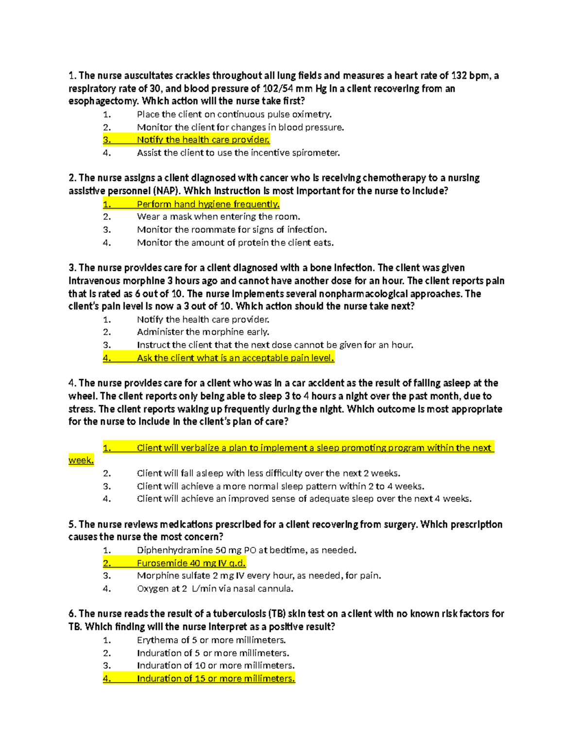 Kaplan 3 CAT Comprehensive HESI EXAM NCLEX READY The nurse