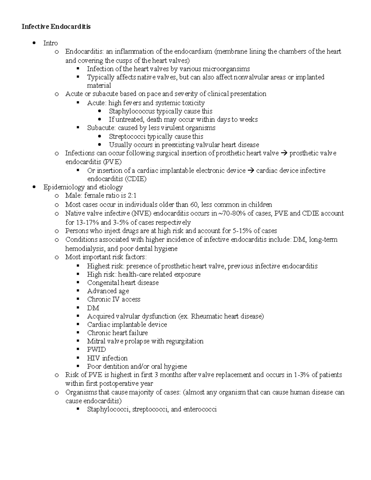 Infective Endocarditis - Rheumatic heart disease) Cardiac implantable ...