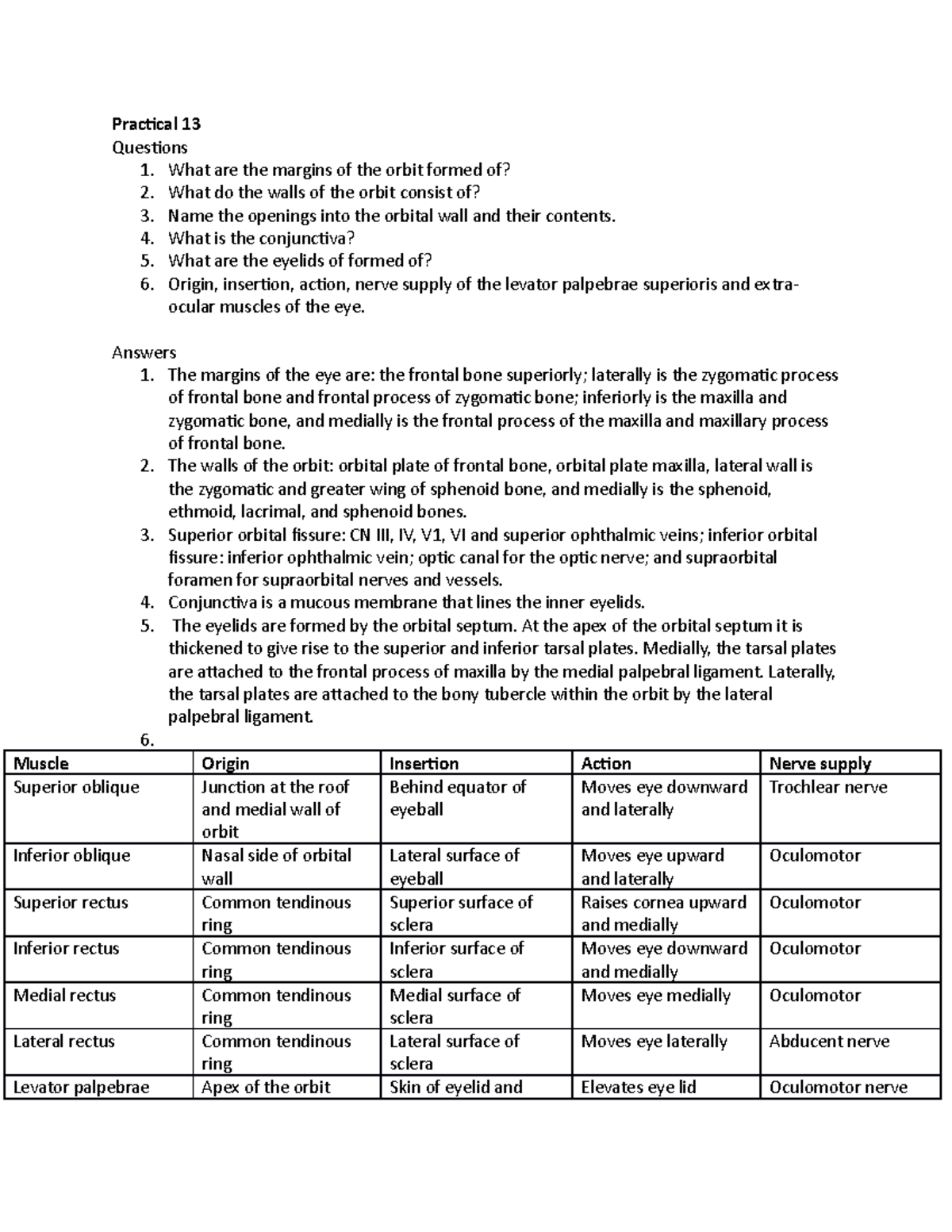 Practical 13 QA - Lecture notes Q and A's - Practical 13 Questions 1 ...