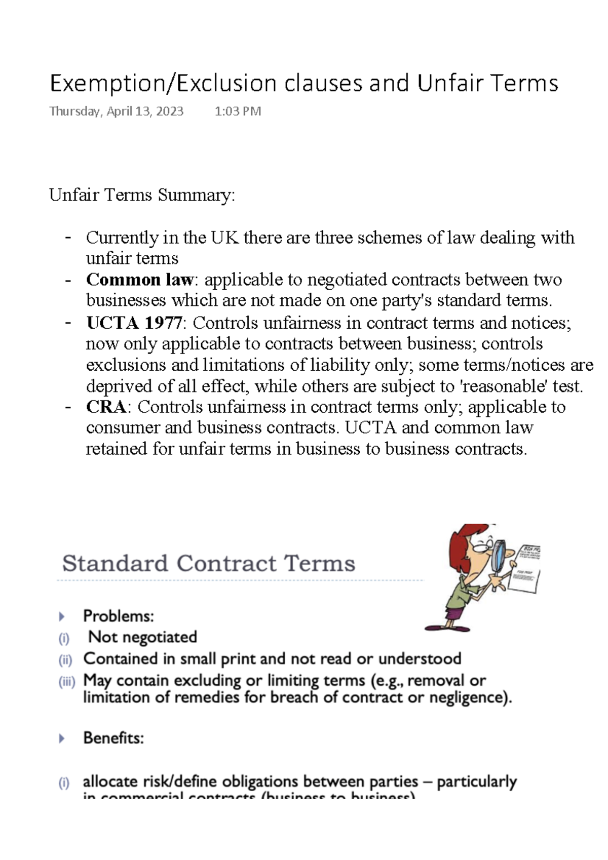 exemption-exclusion-clauses-and-unfair-terms-unfair-terms-summary