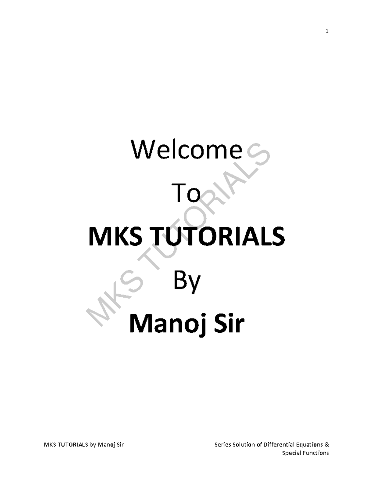 Solution of differential equations and special functions complete