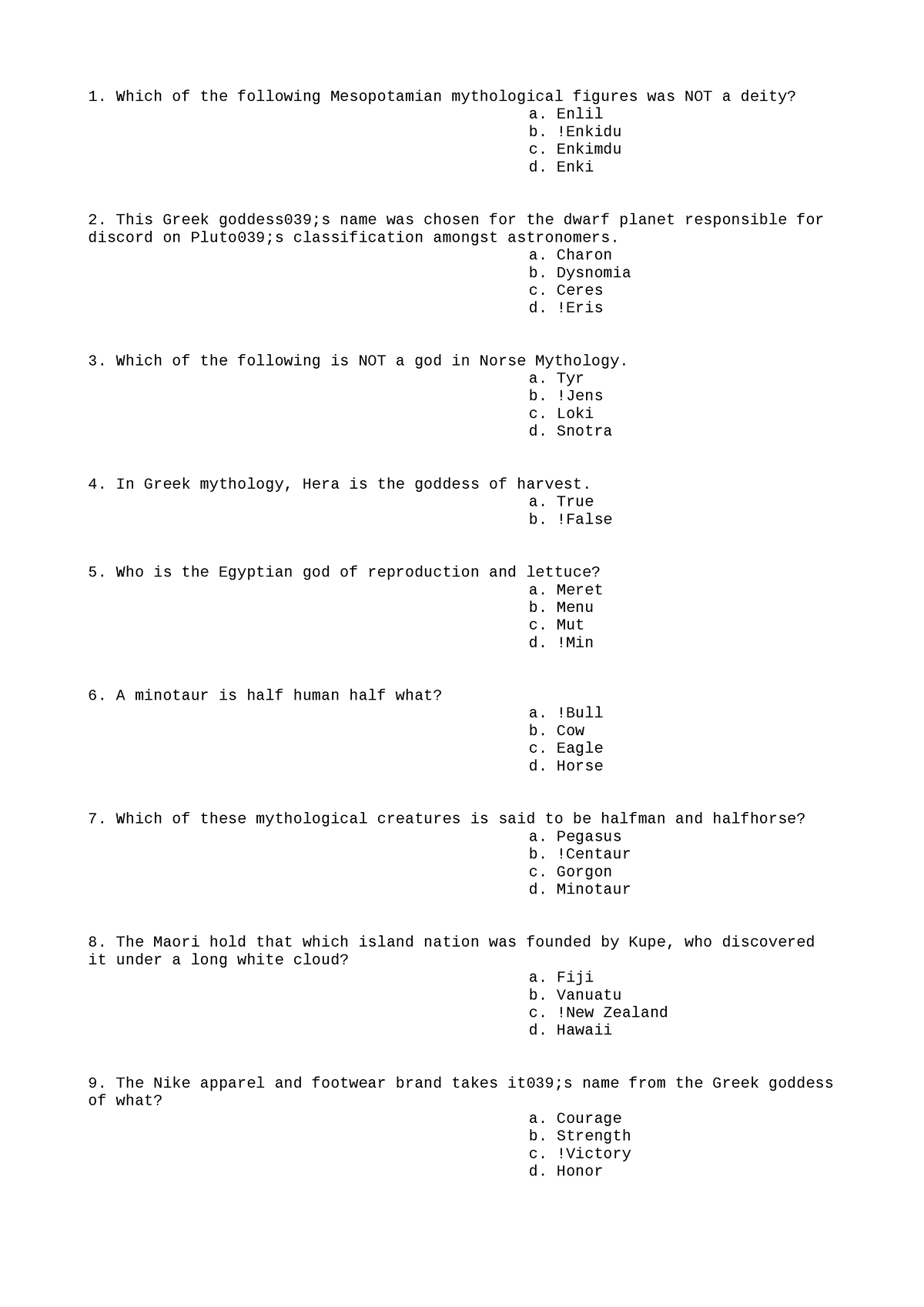 ART134 Lesson Plan 5 - Which of the following Mesopotamian mythological ...