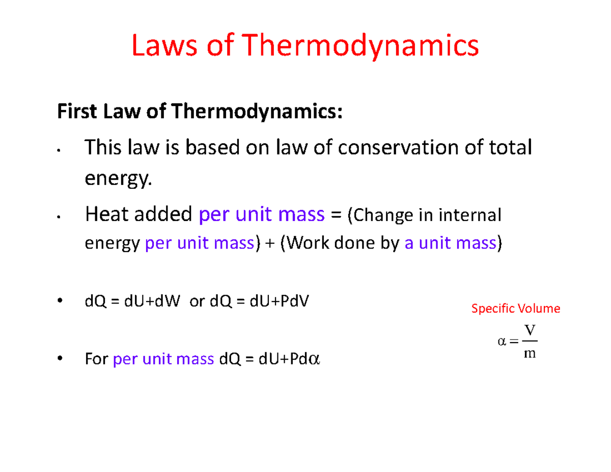 Lecture 7 - Msc Atmospheric Physics-6201 - Laws Of Thermodynamics First 