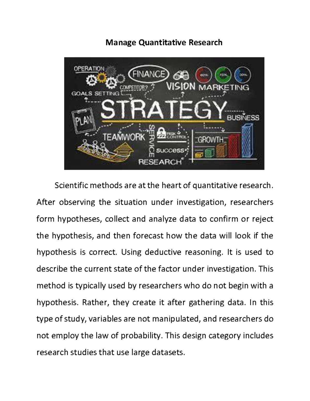 quantitative research about medicine