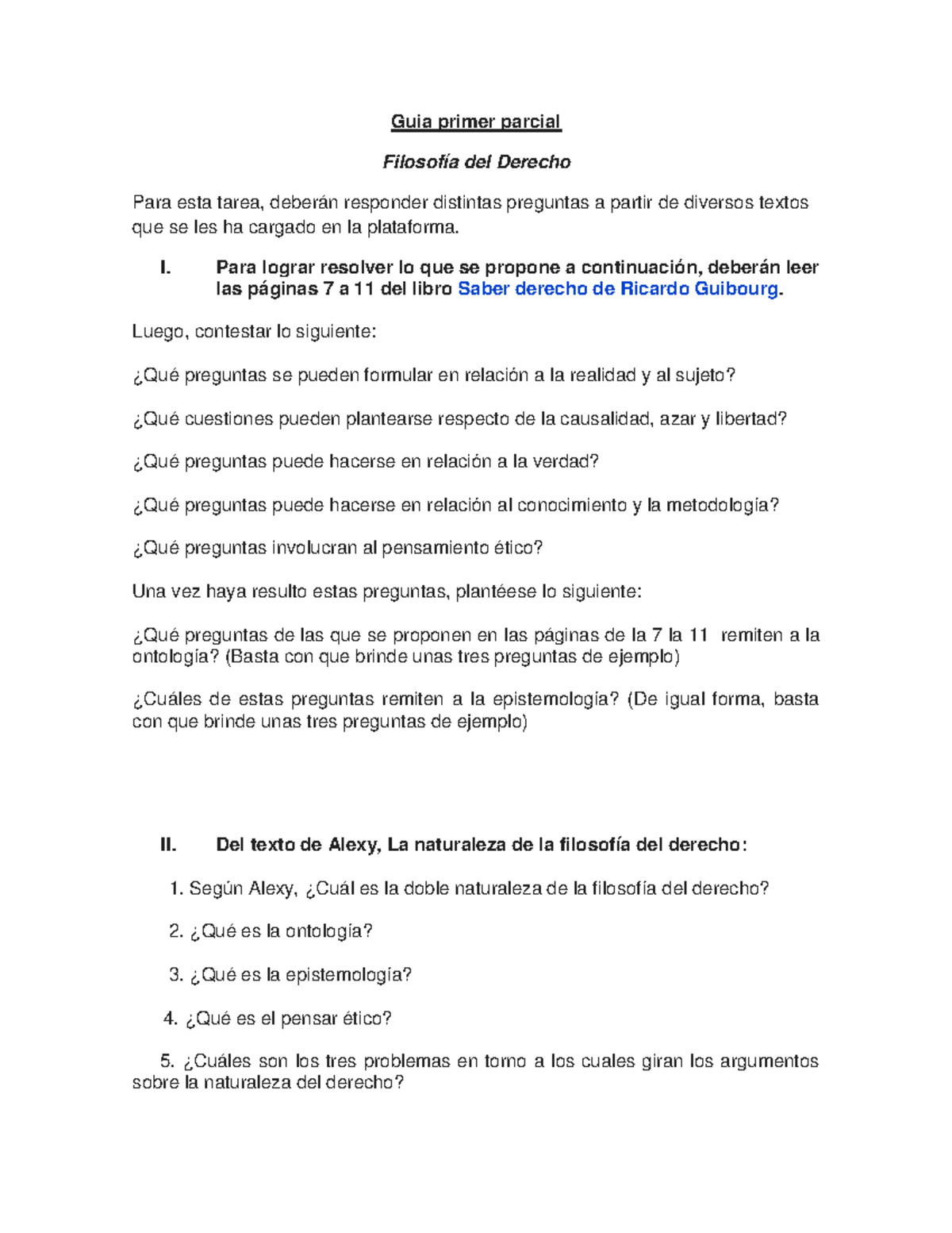 Guia Primer Parcial - Guia Primer Parcial Filosofía Del Derecho Para ...