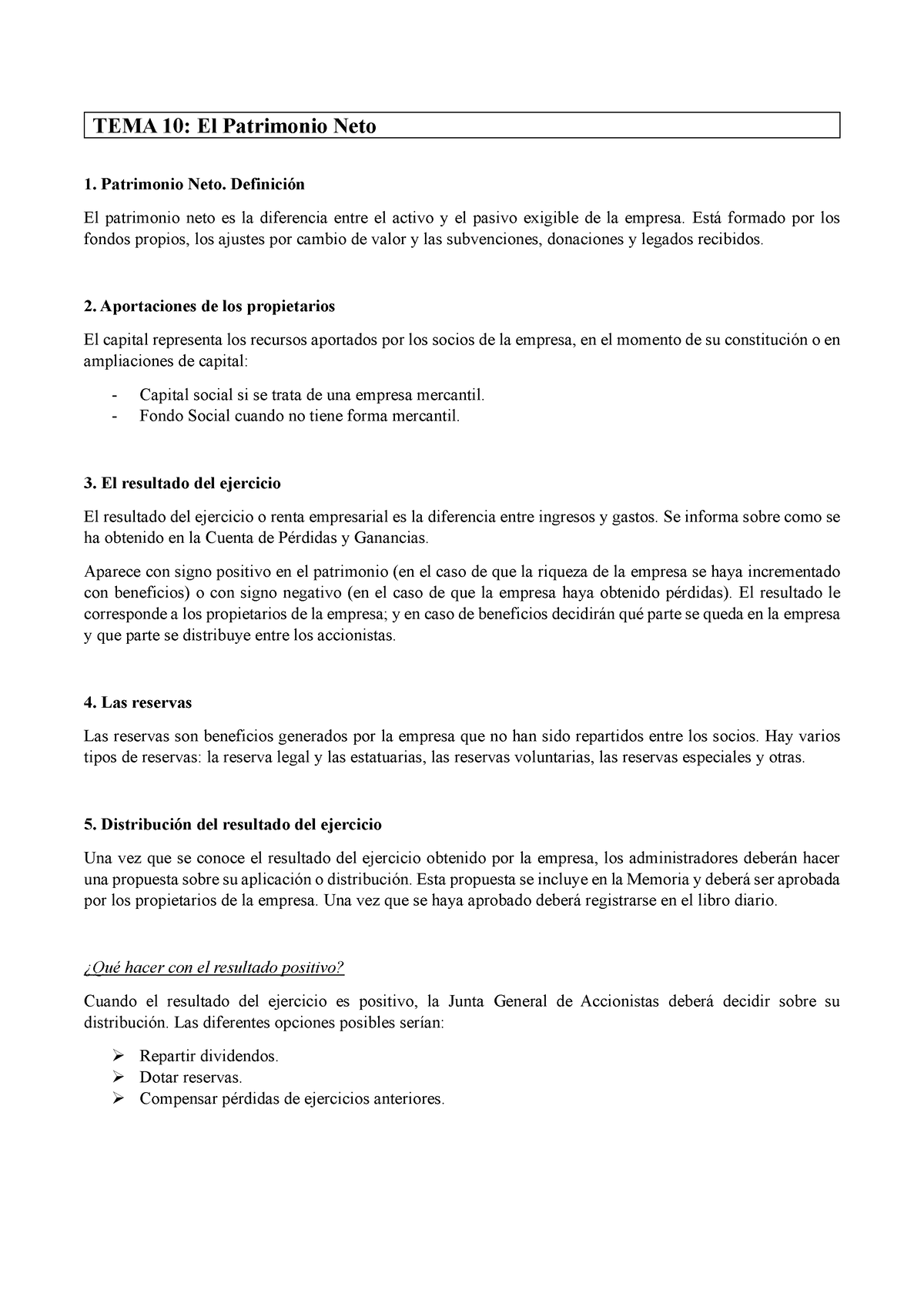 Tema 10 - Apuntes Tema 10 Intr. Contabilidad 1º ADE. - TEMA 10: El ...