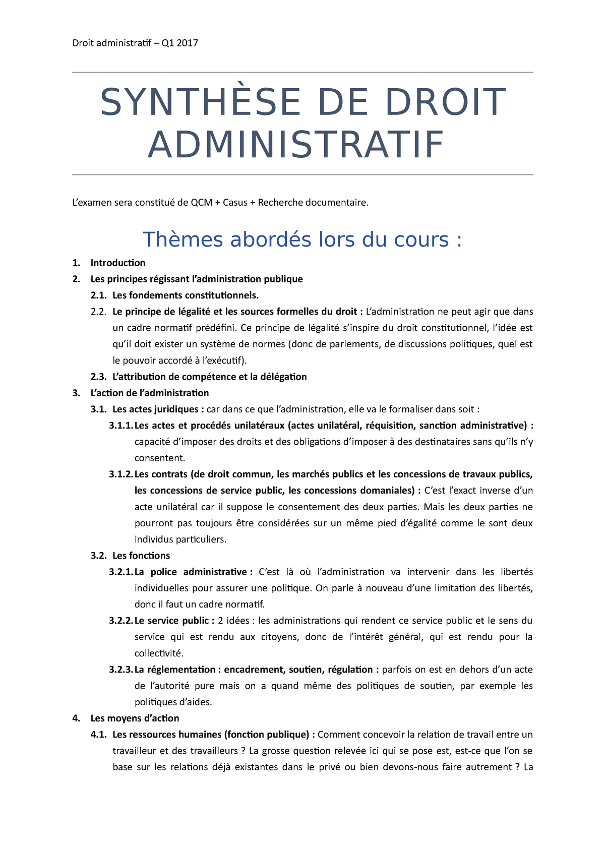 dissertation le droit administratif et l'administration