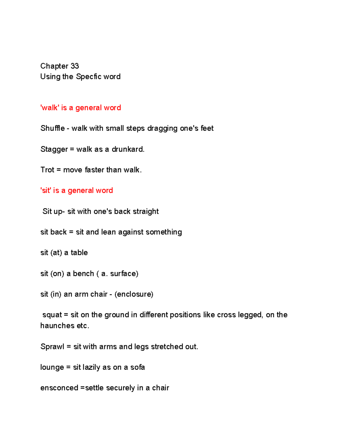 5 6267191565081379507 - Chapter 33 Using the Specfic word 'walk' is a ...