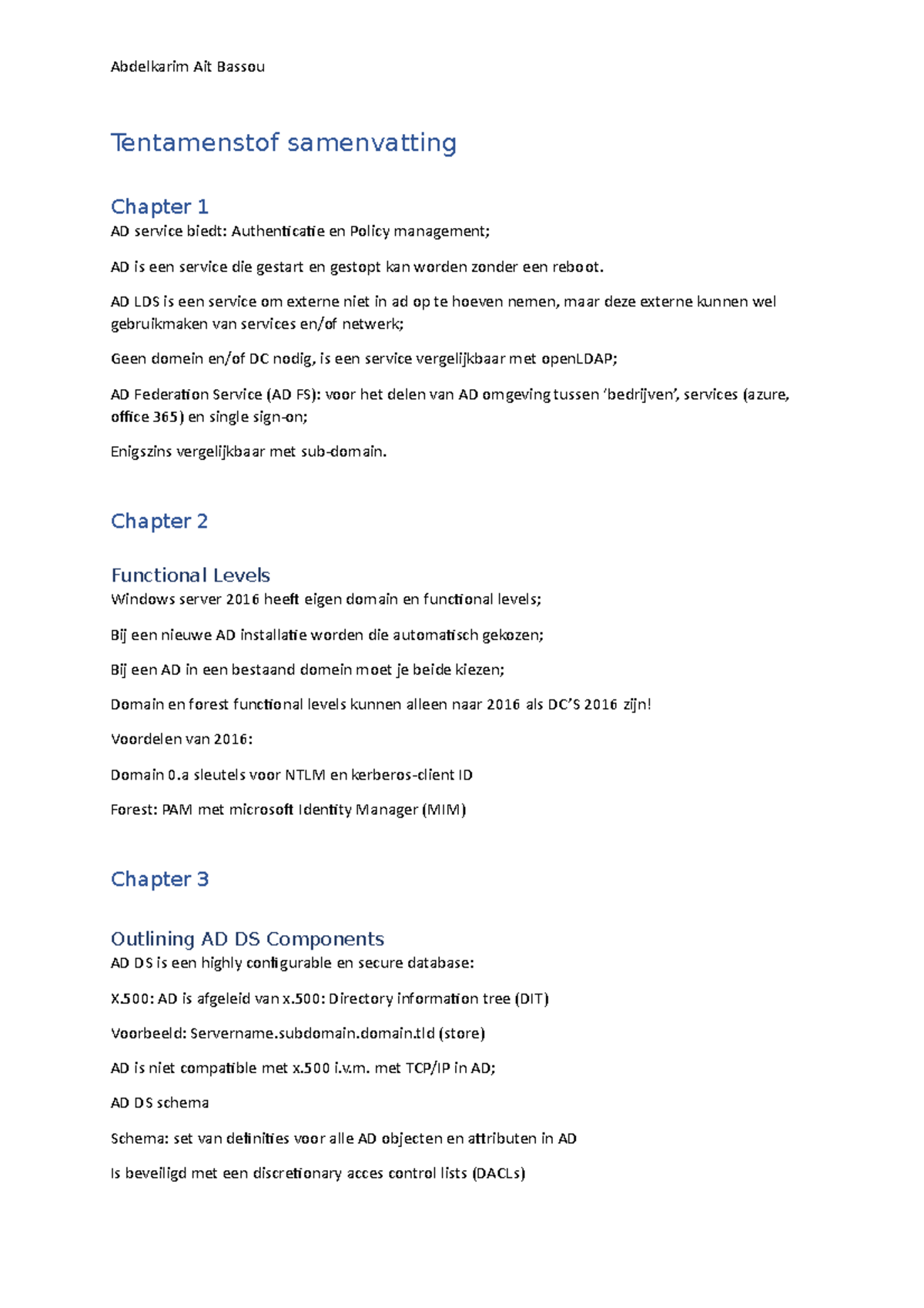 Tentamenstof Samenvatting - Tentamenstof Samenvatting Chapter 1 AD ...