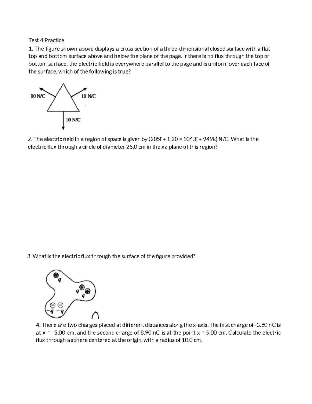 Test 4 Solutions - just cheat sheet - Test 4 Practice The figure shown ...