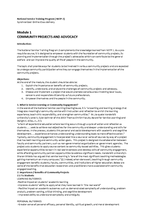 NSTP- Project- Proposal - NATIONAL SERVICE TRAINING PROGRAM CIVIC ...