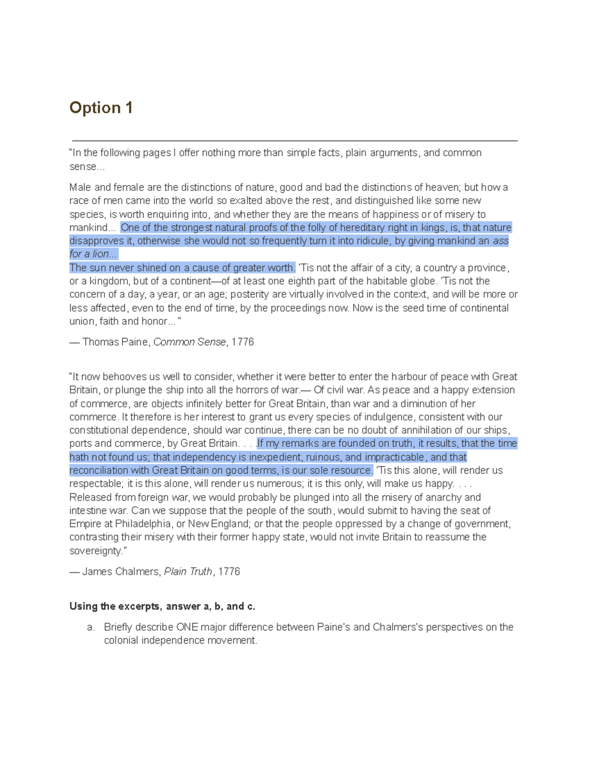 The Other America Apush:  More Than Just A Definition - uwfd851
