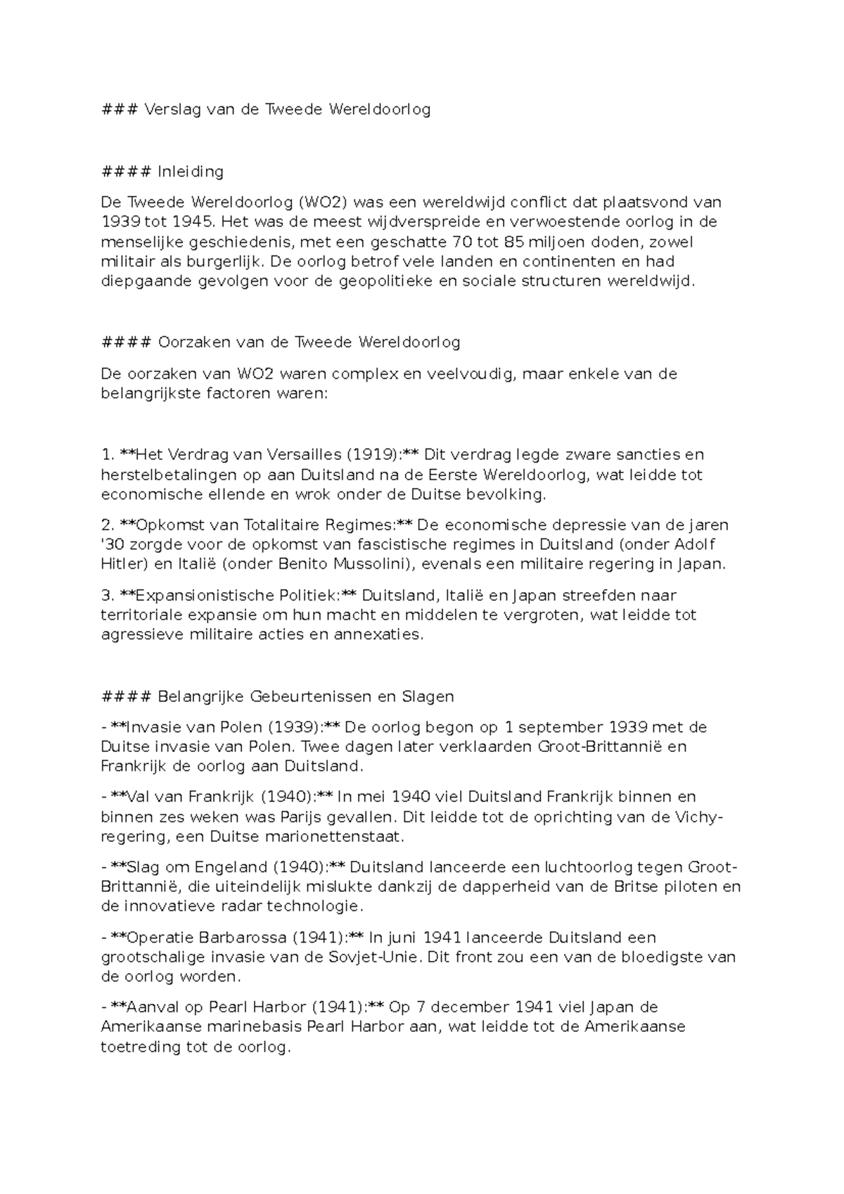 Verslag van de Tweede Wereldoorlog - Verslag van de Tweede Wereldoorlog ...