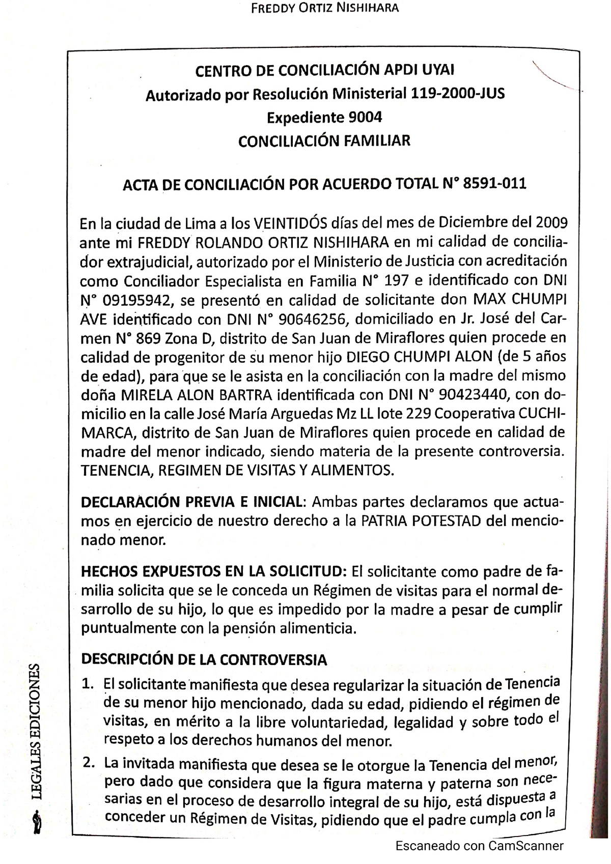 MODELO DE ACTA DE Conciliación Extrajudicial - Derecho Penal - Studocu