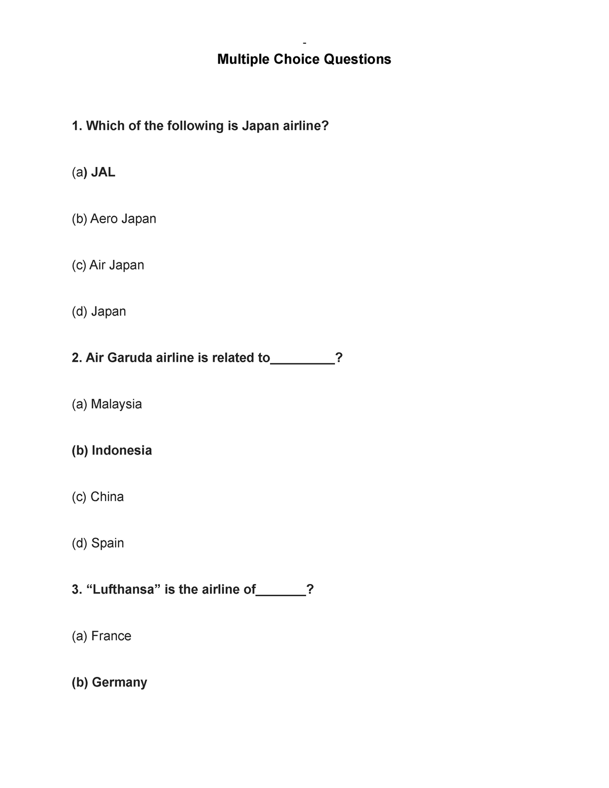 multiple-choice-questions-airline-service-and-in-flight-facilities