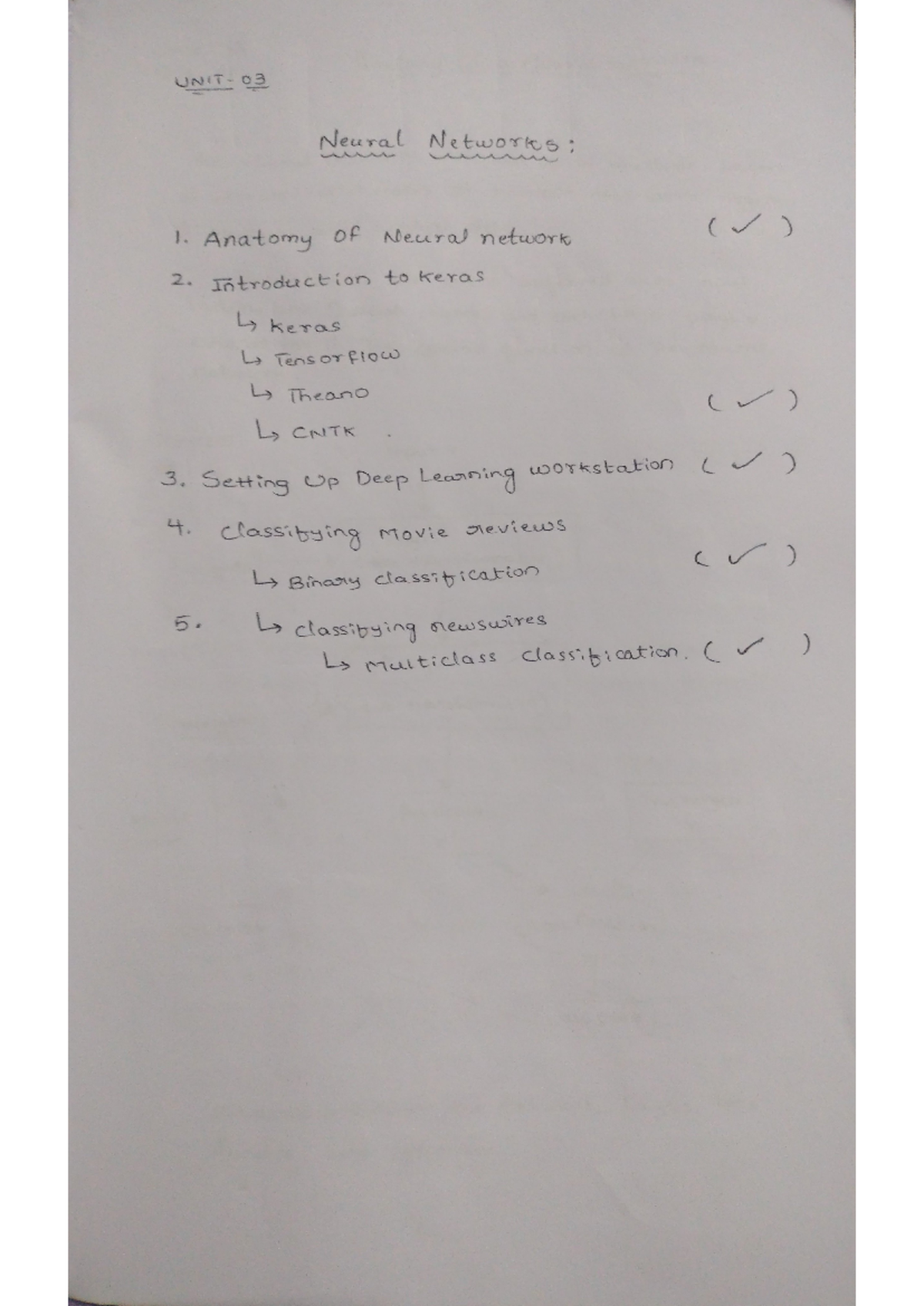 DL - U3 - Topic Wise Notes - 03 Neural Networks : 1. Anatomy of Neural ...