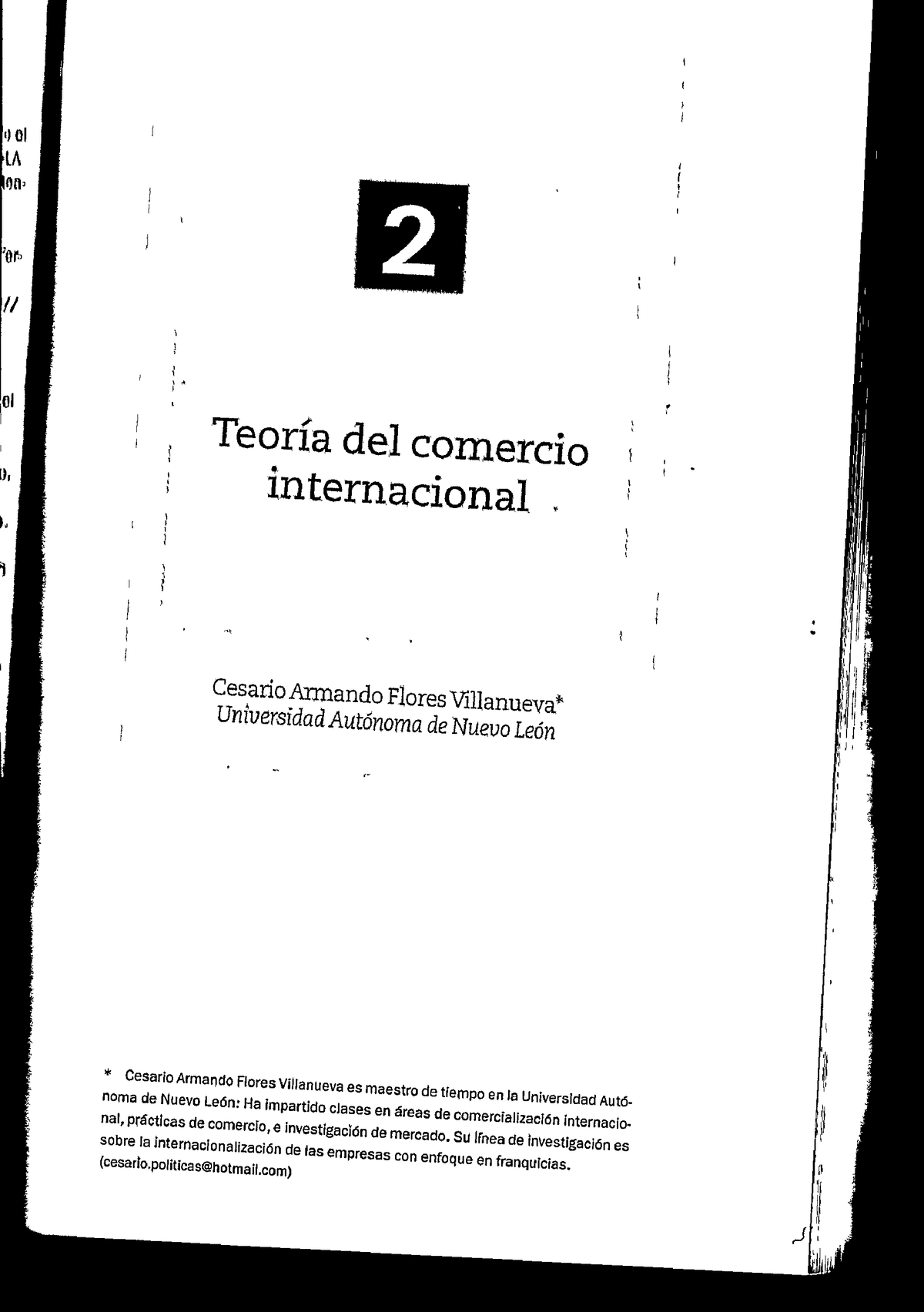 Cap. 2 Teoría Del Comercio Internacional - Introducción Al Estudio Del ...