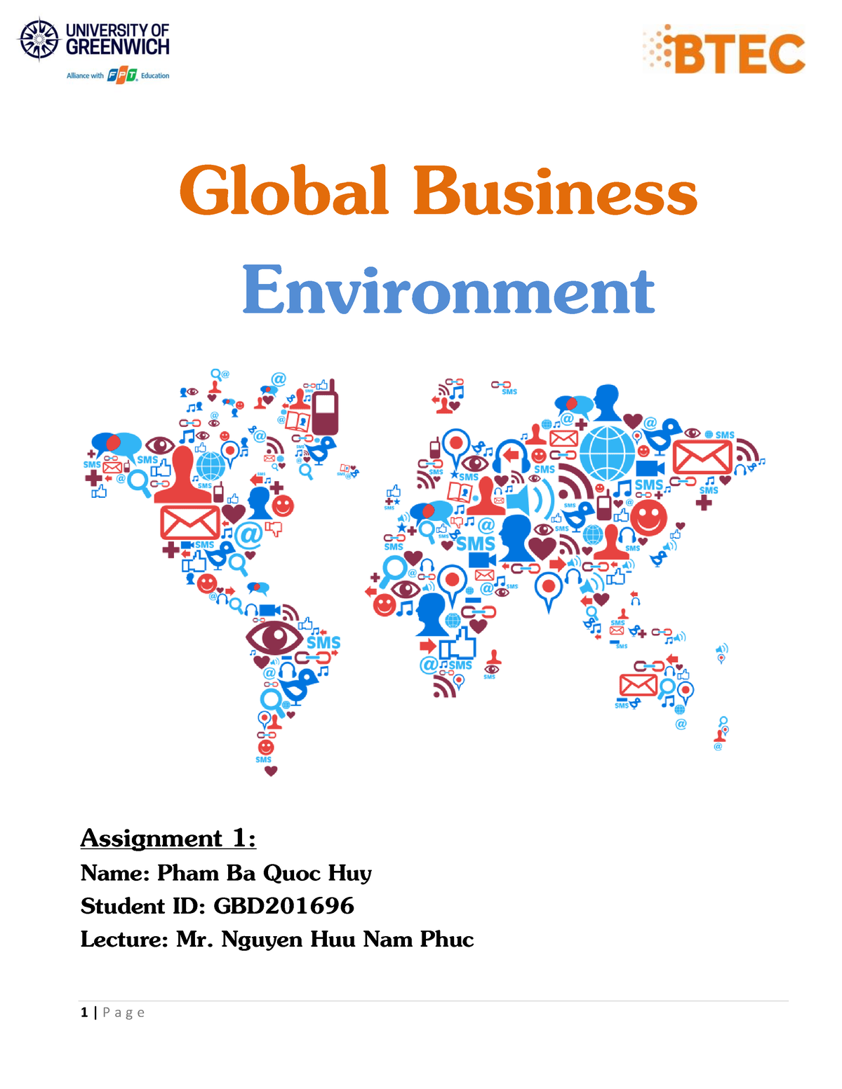 530 Final Assignment 1 HuyPBQ - Global Business Environment Assignment ...