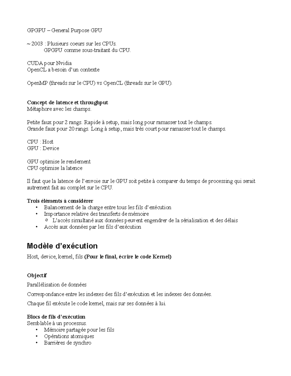2017-11-17 Cours 9 Gpgpu - GPGPU – General Purpose GPU ~ 2003 ...