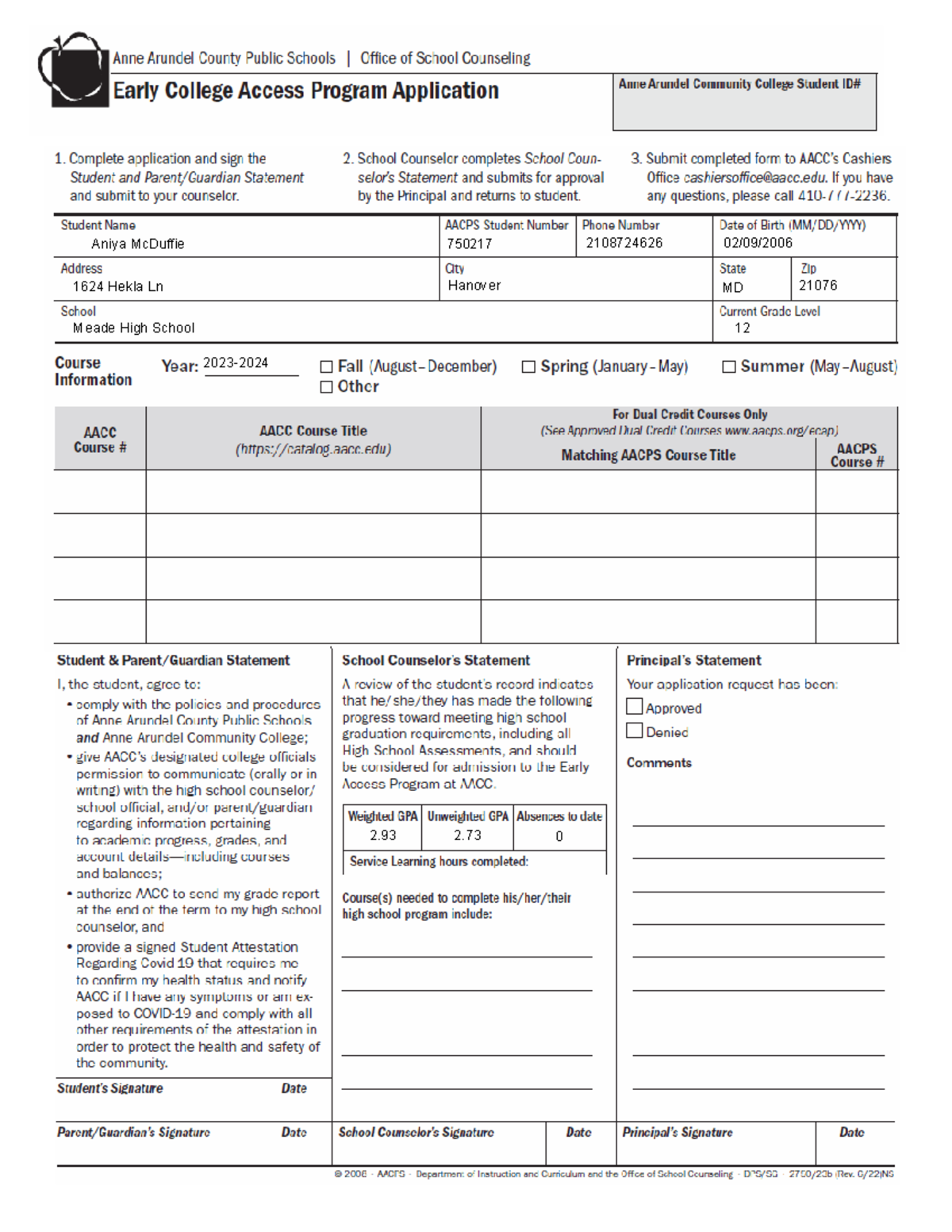 ECAP 750217 - N/A - ENG 111 - Aniya McDuffie 750217 2108724626 02/09 ...