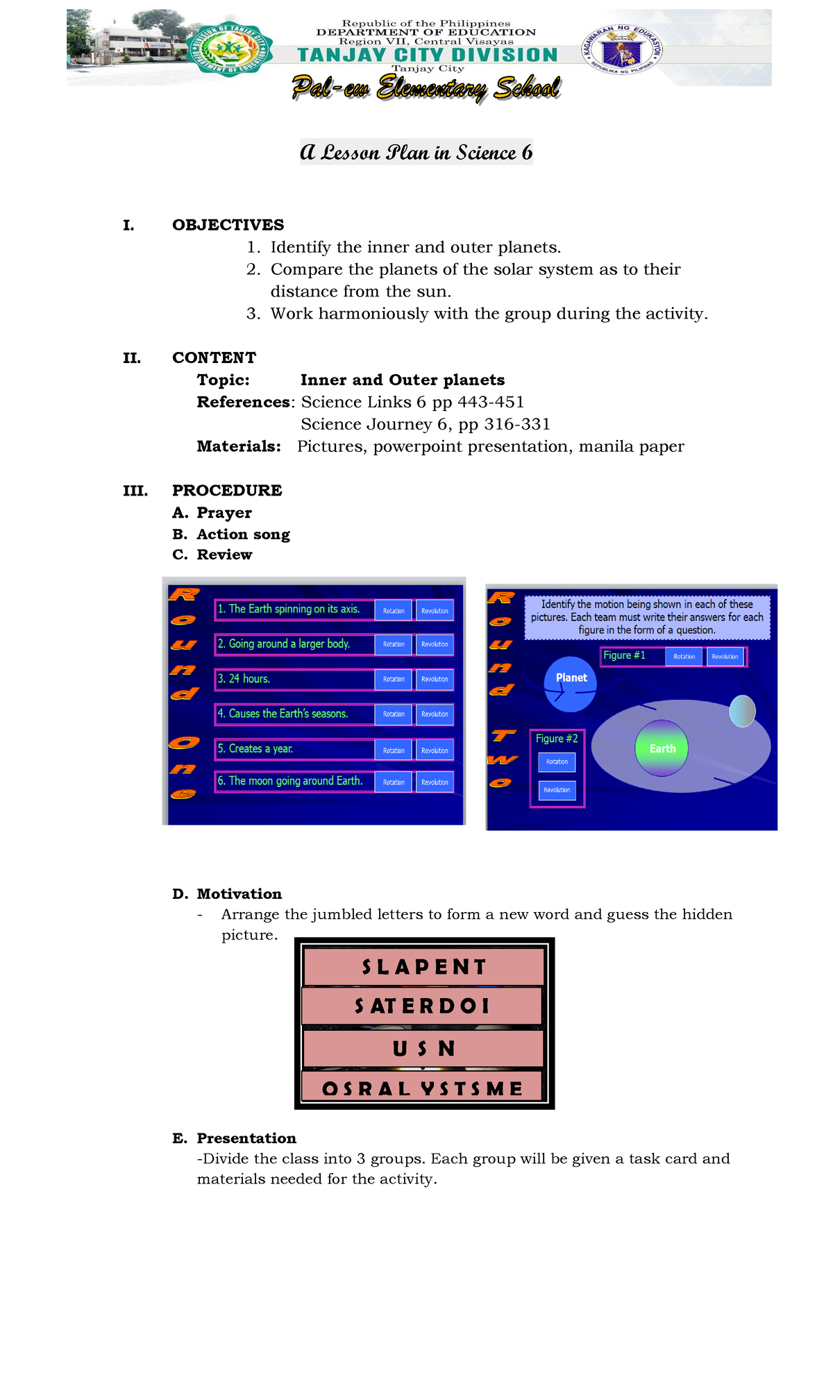 Pdfcoffee - ................. - A Lesson Plan In Science 6 I ...