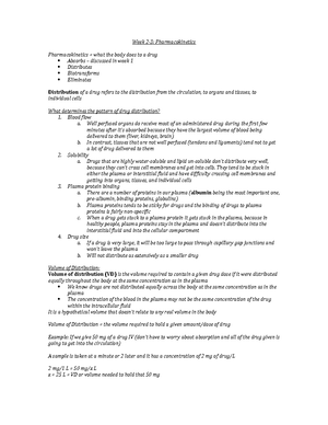 Week 5 - LECTURE NOTES - Week 5: Pharmacodynamics Pharmacodynamics ...