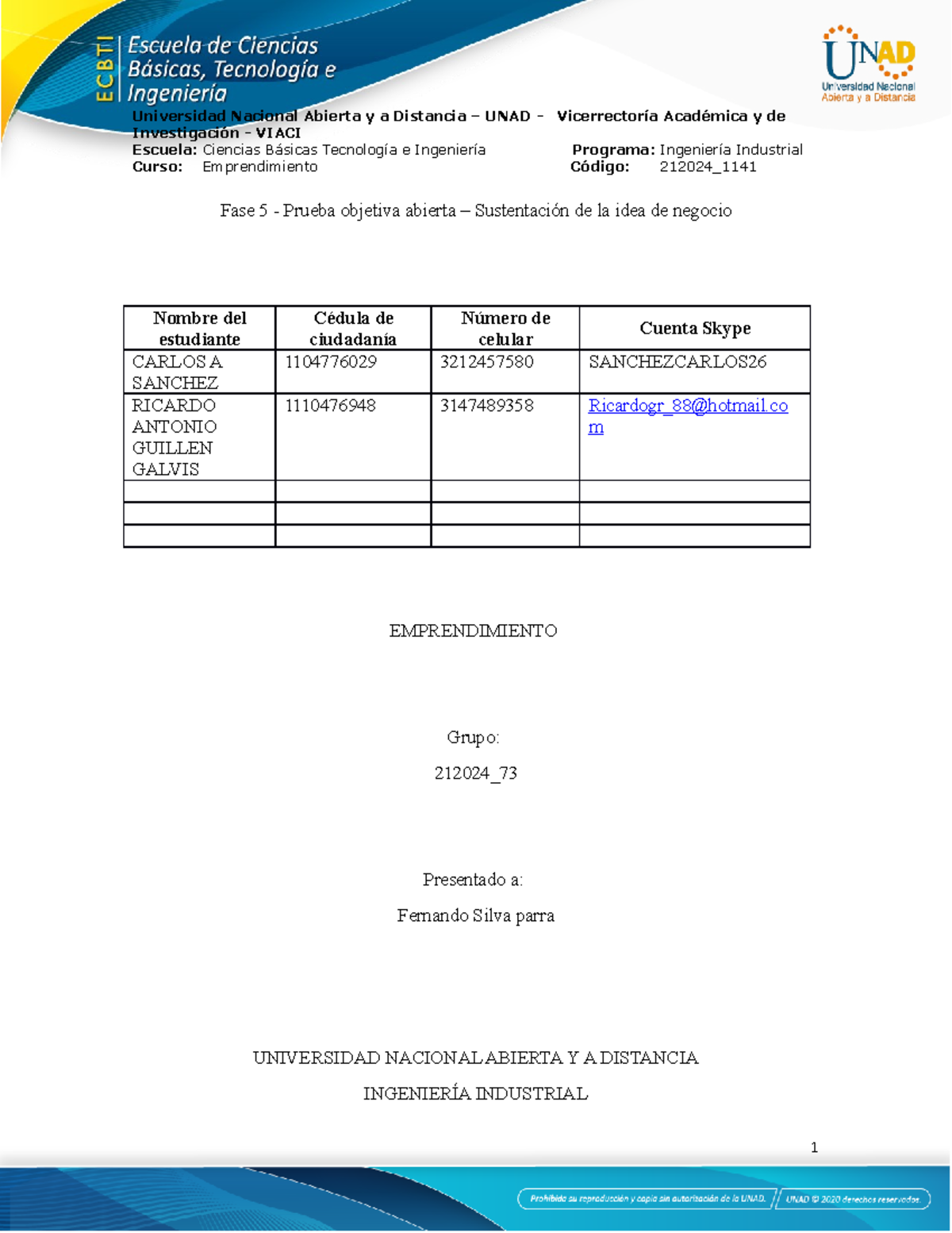 Plantilla Fase 5 - Sustentación De La Idea De Negocio - Investigación ...