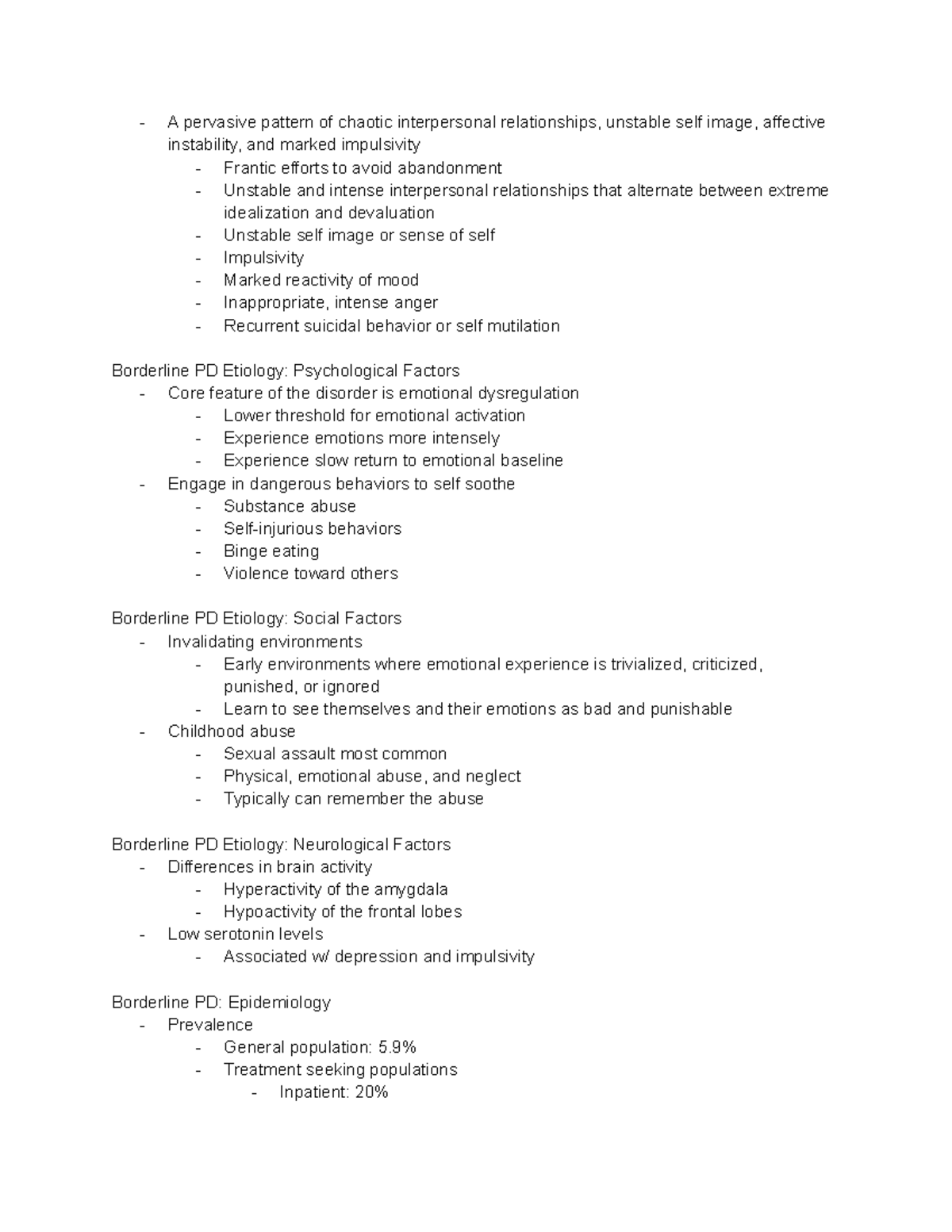 Borderline personality disorder - A pervasive pattern of chaotic ...