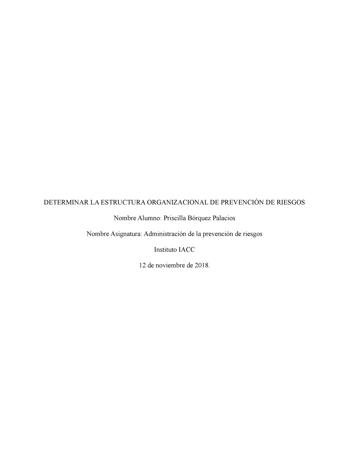 Seguridad Electrica Tarea 2 - DETERMINAR LA ESTRUCTURA ORGANIZACIONAL ...