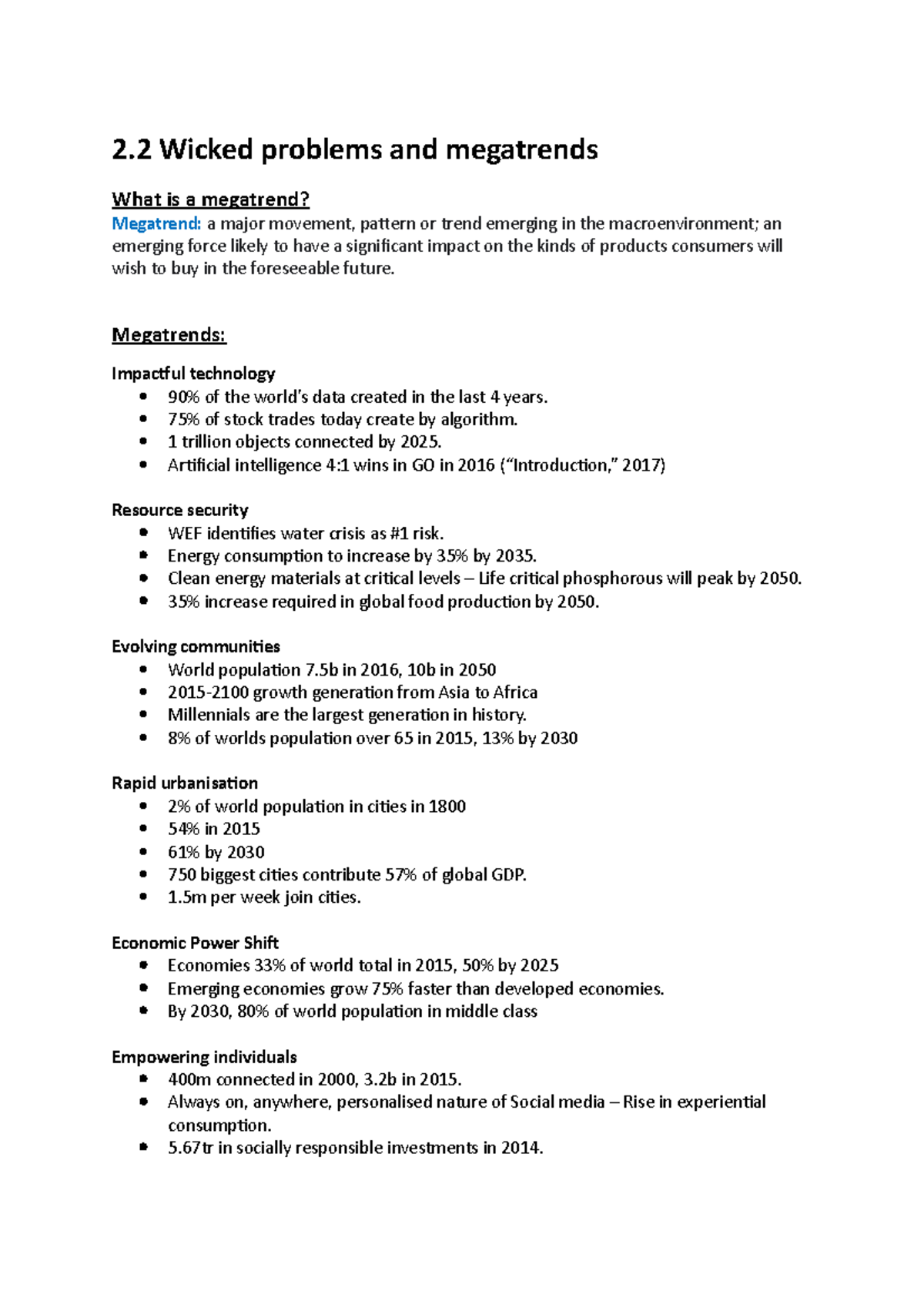 Future of Business BUSS1000 Lecture notes from weeks - 2 Wicked ...
