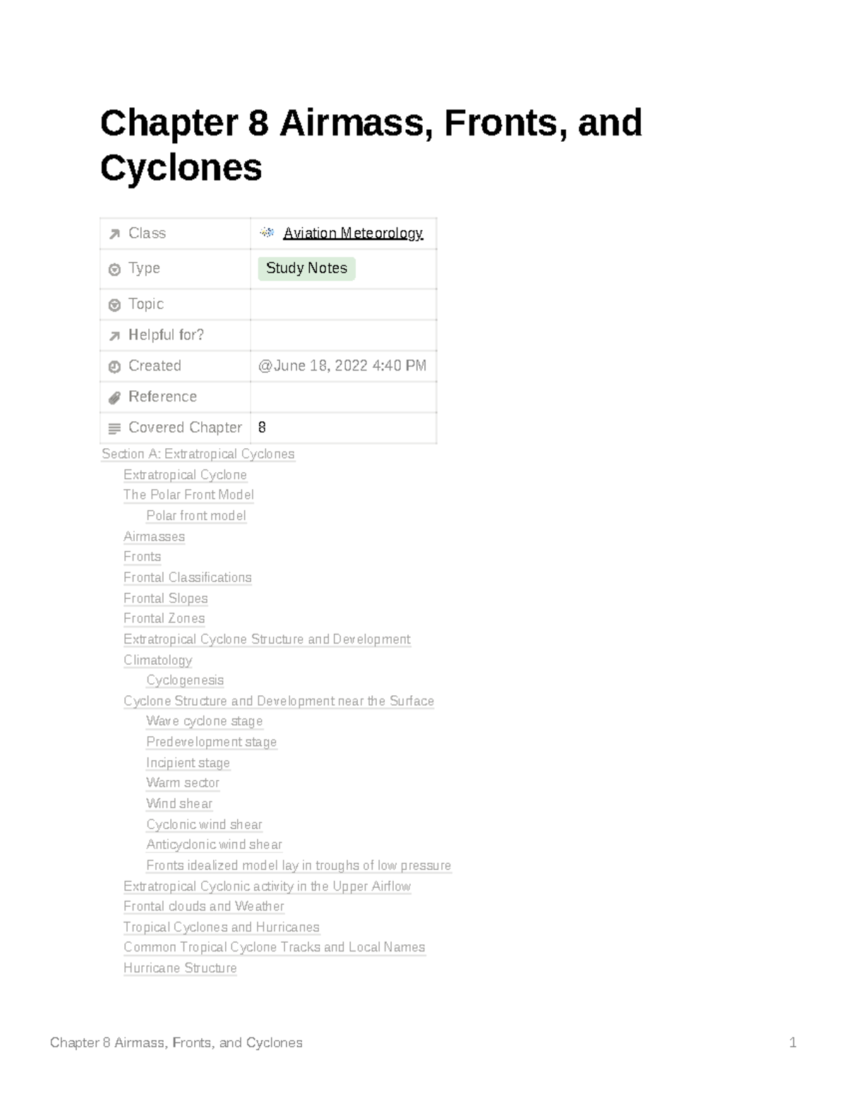 Chapter 8 Airmass Fronts and Cyclones - Chapter 8 Airmass, Fronts, and ...