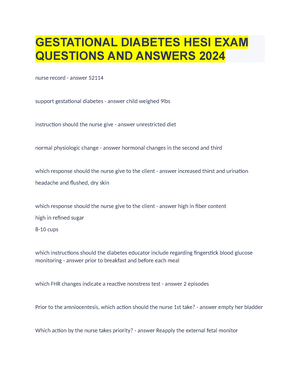 Chronic Kidney Disease HESI CASE Study WITH 100% Correct Answers 2024 ...