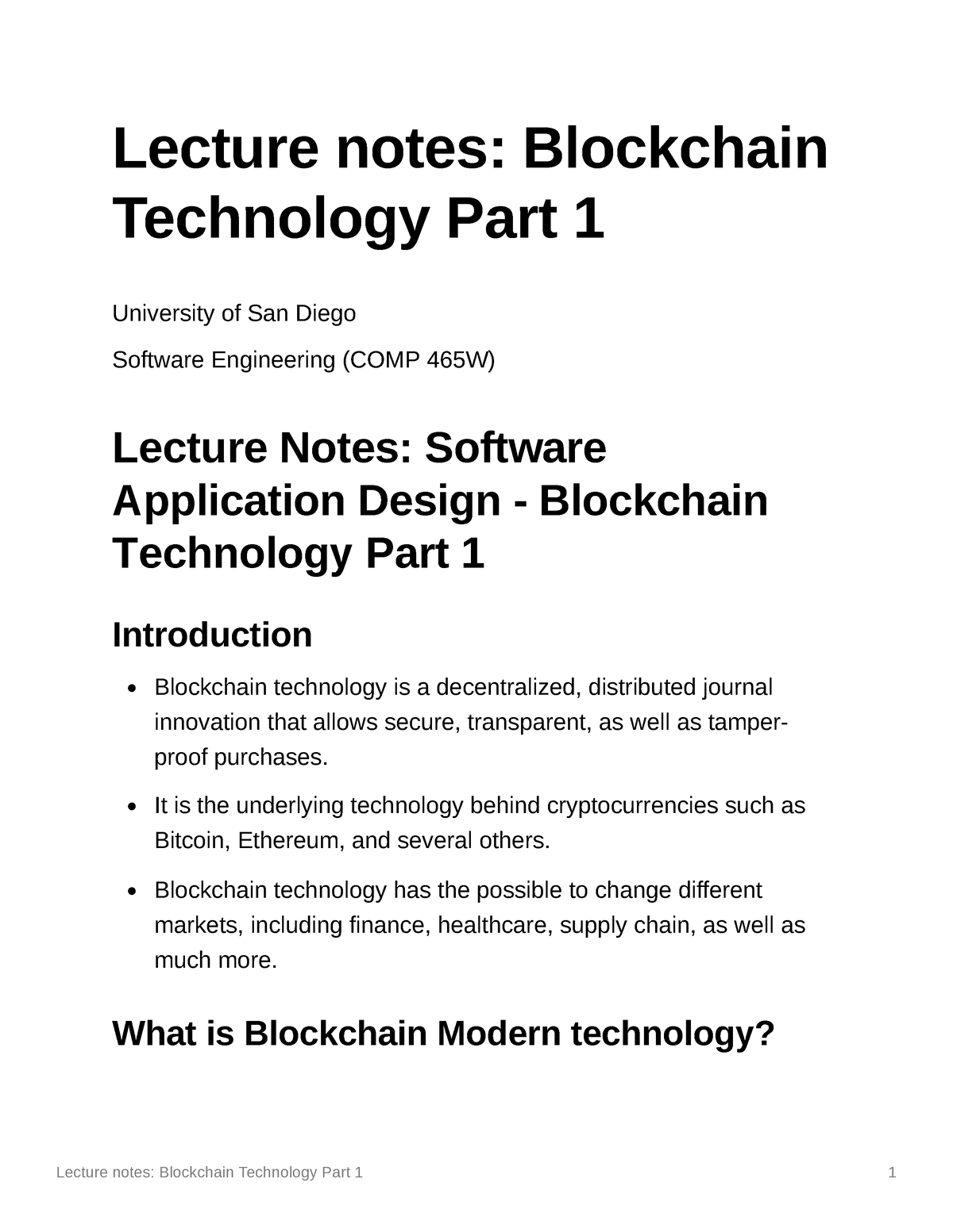 notes blockchain