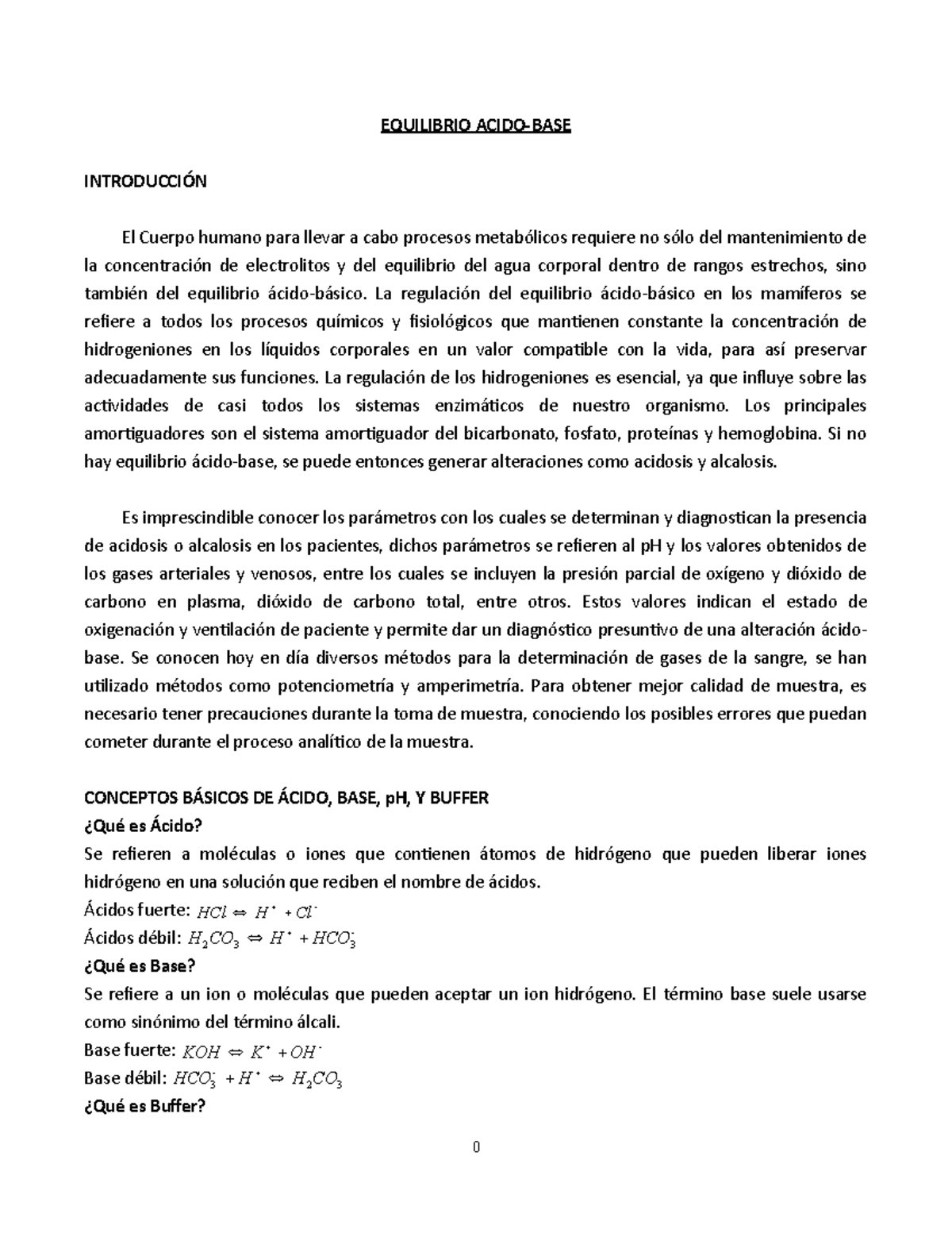 Equilibrio ácido Base - EQUILIBRIO El Cuerpo Humano Para Llevar A Cabo ...