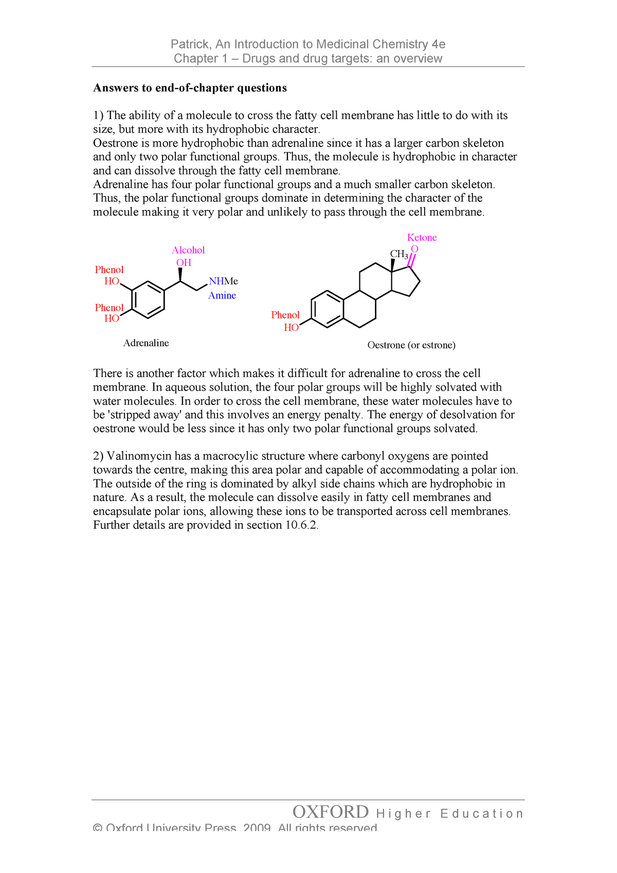 Chapter 1 Answers - Chapter 1 – Drugs And Drug Targets: An Overview ...