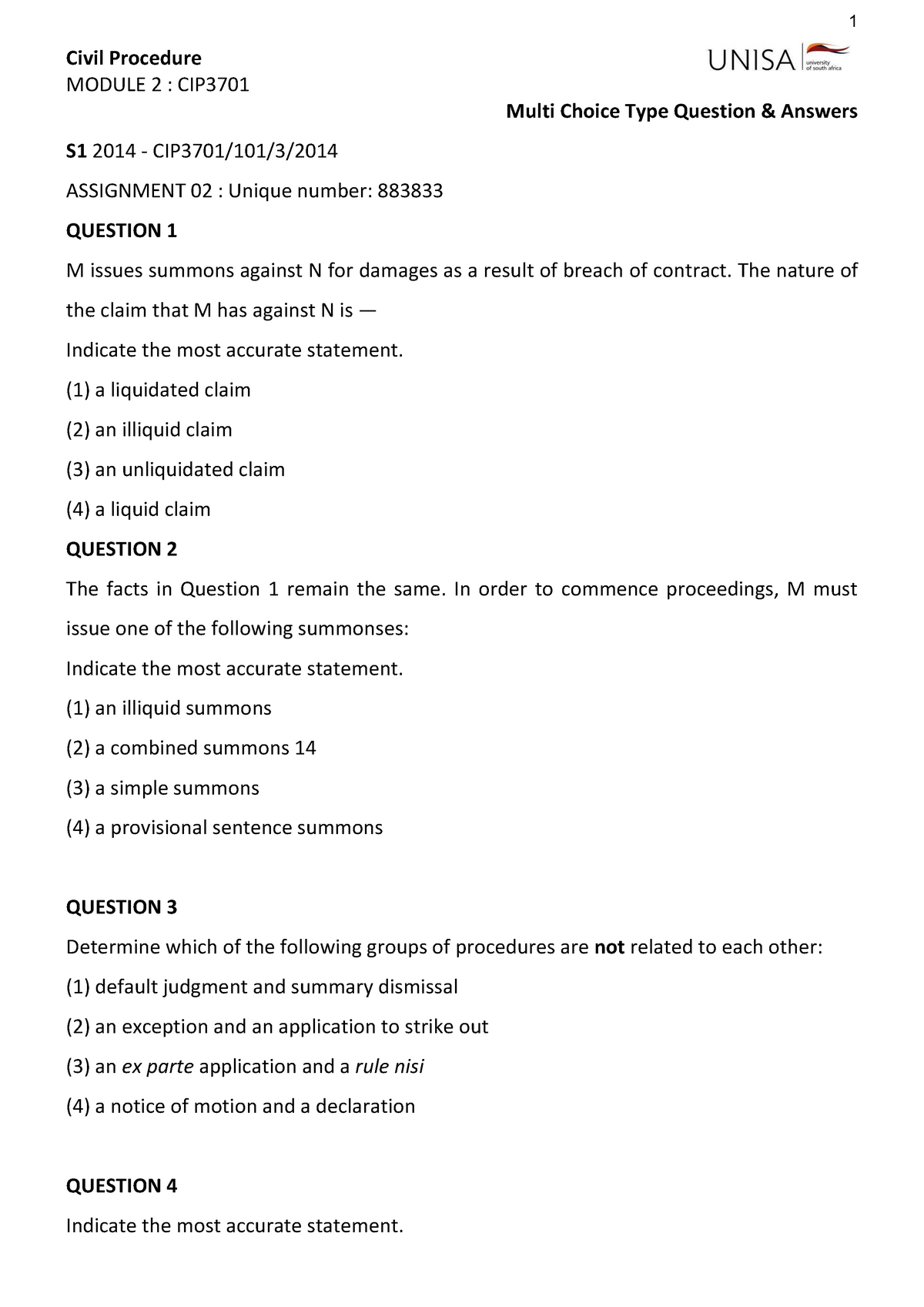 multiple-choice-questions-and-answers-civil-procedure-module-2-cip