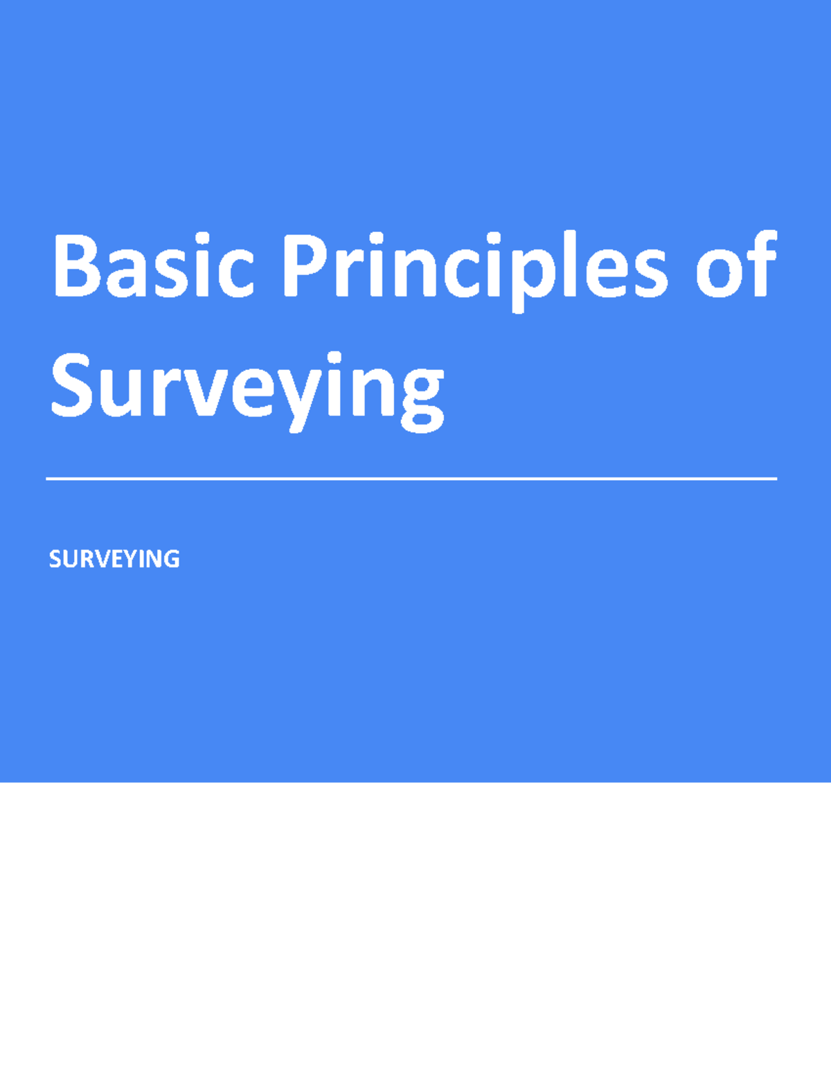 Basic Principles Of Surveying - Copyright © 2014-2021 Testbook Edu ...