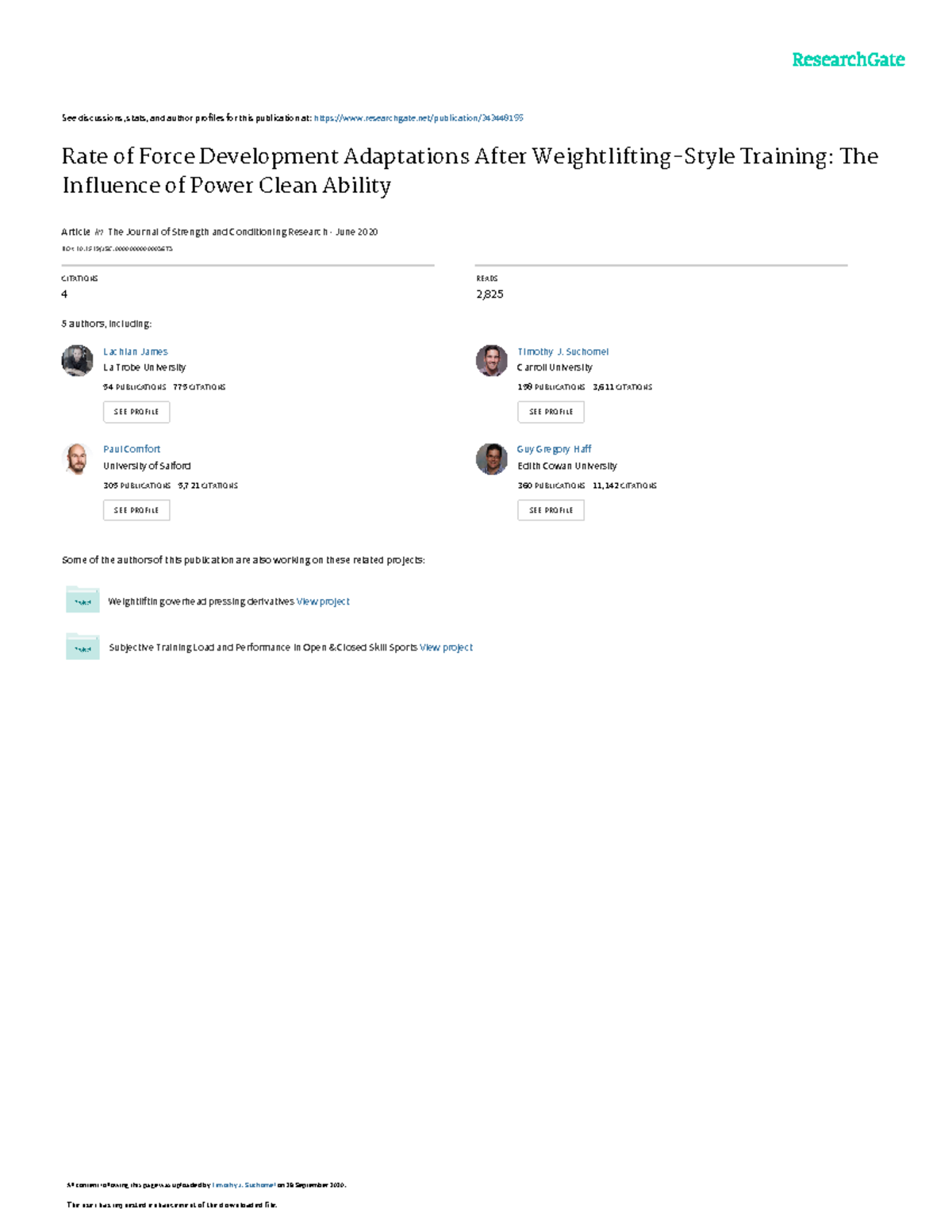 Rate of Force Development Adaptations After - See discussions, stats ...