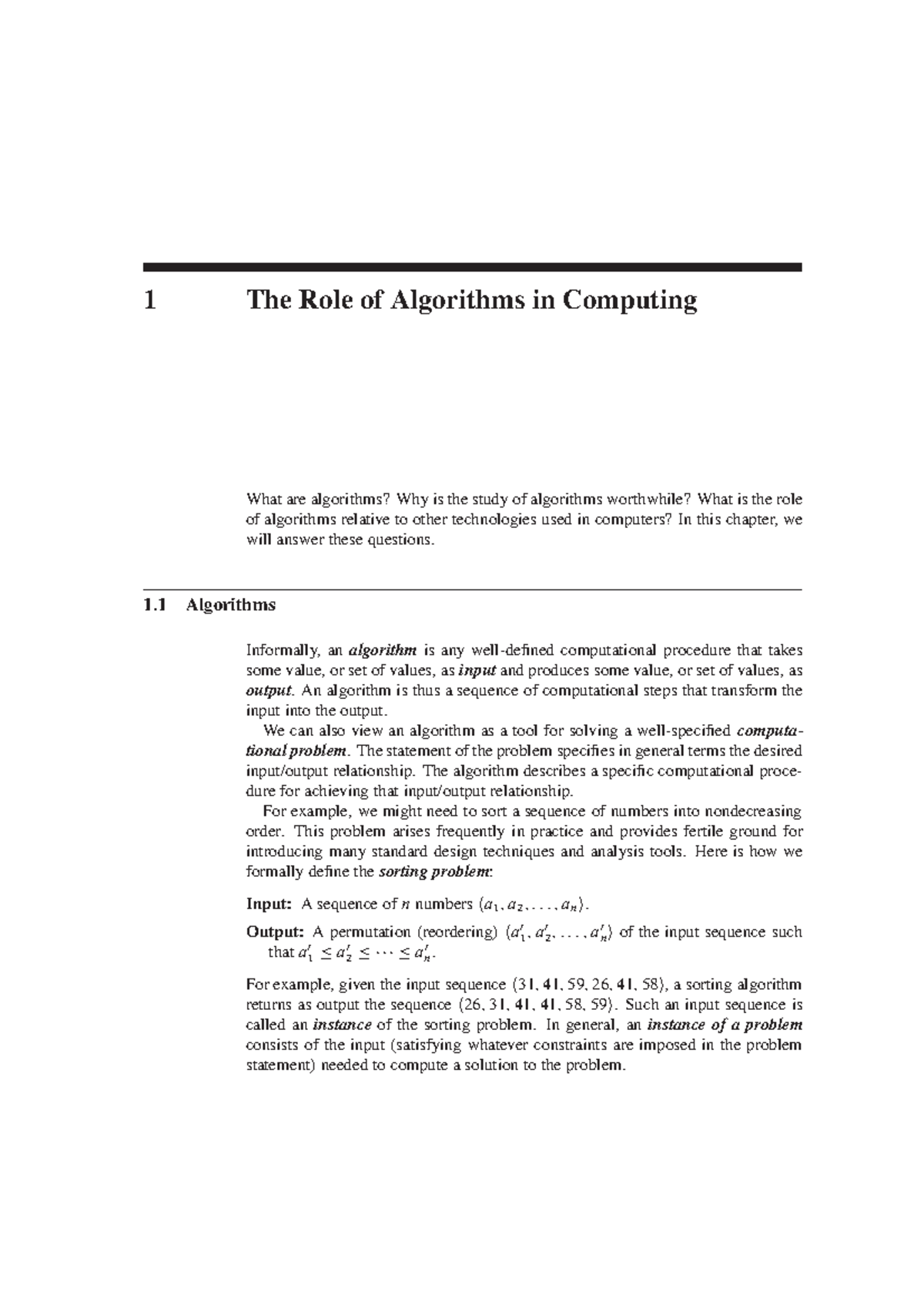 Chapter 01 Secs 01 03 Introduction to Algorithms Third Edition - 1 The ...
