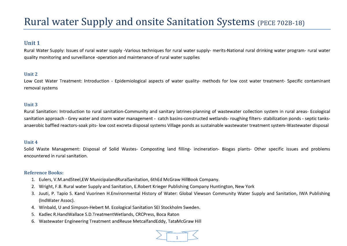 thesis on water supply and sanitation