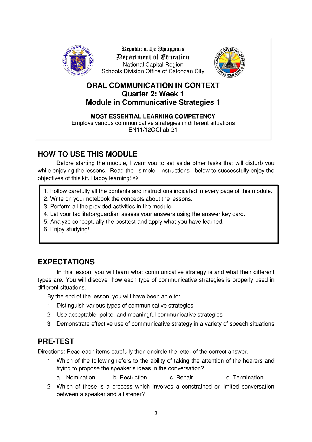 oral-communication-q2-week-1-republic-of-the-philippines-department