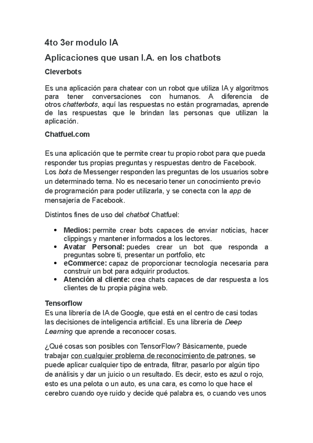 4to 3er modulo IA - resumen sobre ia - 4to 3er modulo IA Aplicaciones ...