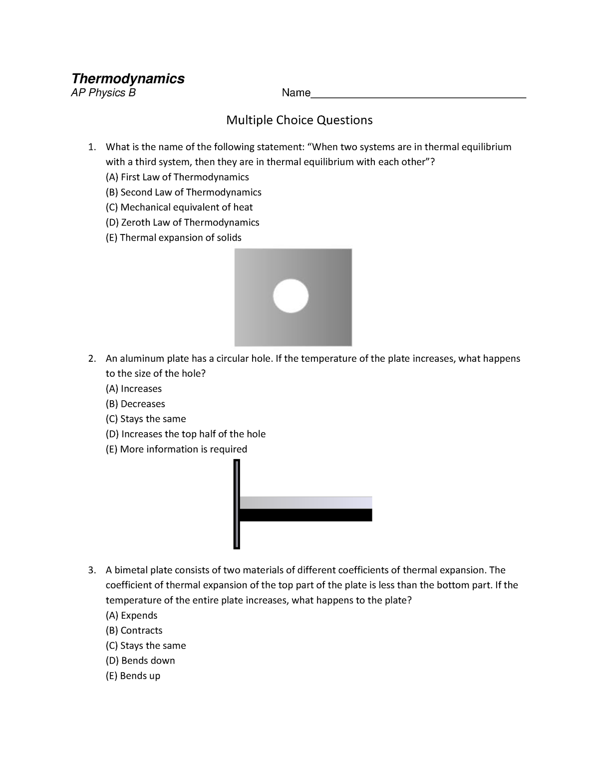 Thermodynamics Practice Problems 2012 05 07 - Thermodynamics AP Physics ...