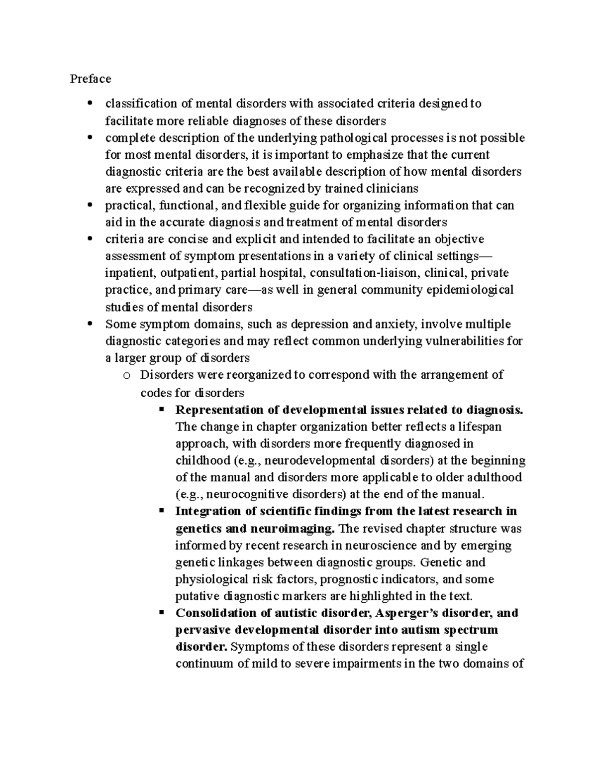 dsm-5-preface-and-intro-notes-preface-classification-of-mental