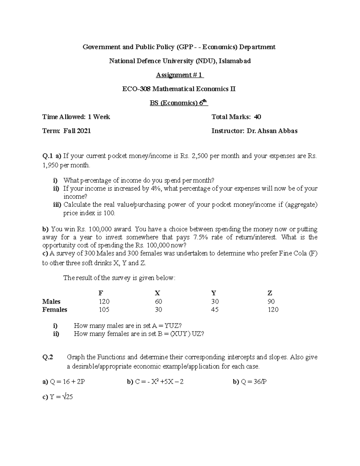 assignment-1-mathematical-economics-ii-government-and-public-policy